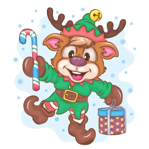 Cutting and Assembling the Reindeer Face on Your Gift Bag