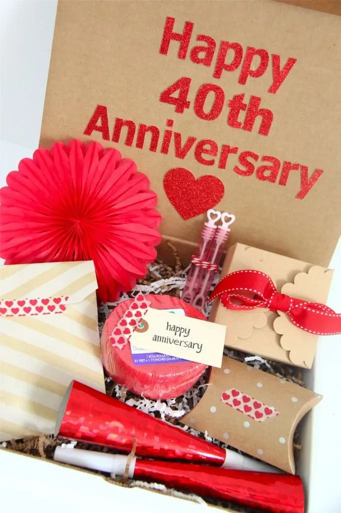 Unique diy 40th anniversary gift ideas for ruby year