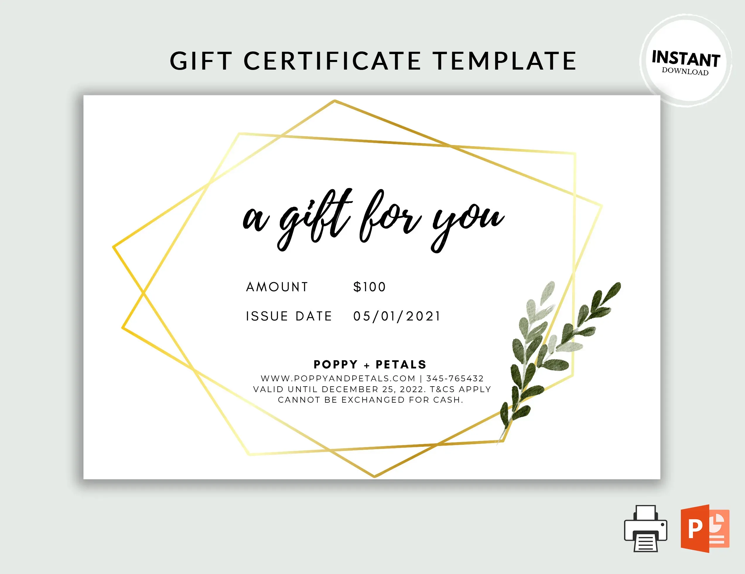 Get Your Free and Easy diy gift voucher template free Now