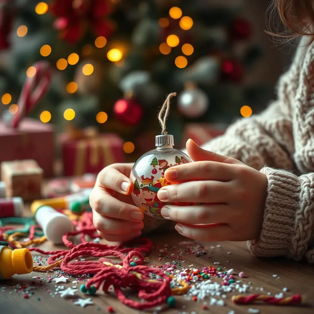 Making Christmas Ornament Gifts with Kids